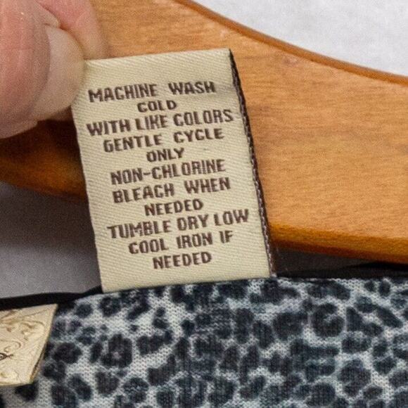 Women's Large Baby Doll Blouse Y2K DAYTRIP Black Leopard Print Sleeveless Top - Picture 4 of 4